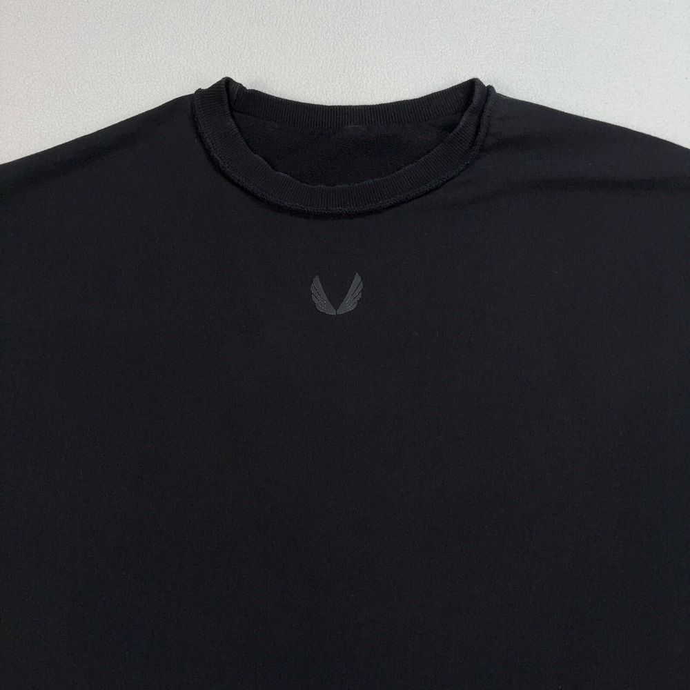 ASRV Reversible Vented Oversized T-Shirt Men's M* Black Cotton Logo Tee DSG-0481